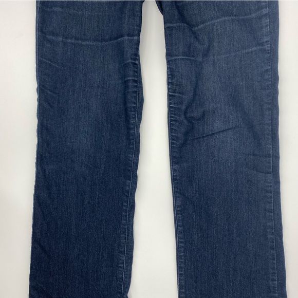 NYDJ Not Your Daughter Jeans Straight Leg Bedazzled Back Pockets Dark Blue Wash - Picture 6 of 14